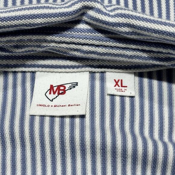 Michael Bastian X UNIQLO Polo Collection Men’s Size XL Preppy Blue Striped EUC - Picture 5 of 7